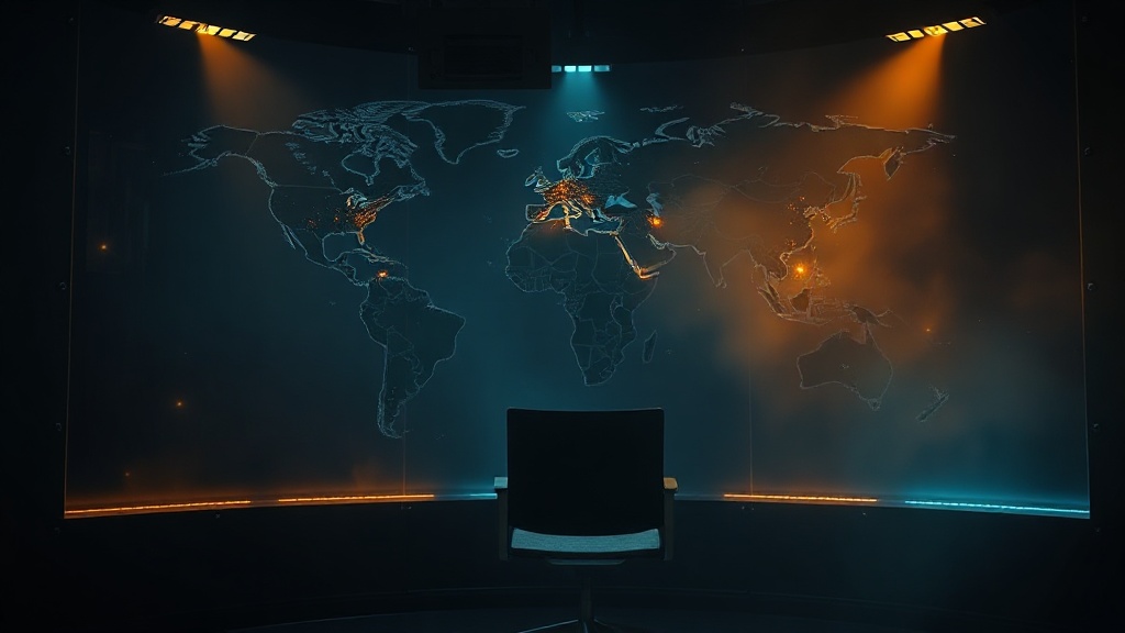 Global crisis command center visualization